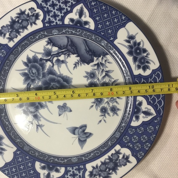 VINTAGE Imari Blossom Pattern Blue Theme Dinner Plate 10.75” - Picture 7 of 8